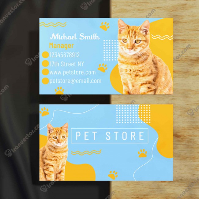 فایل لایه باز کارت ویزیت فروشگاه حیوانات